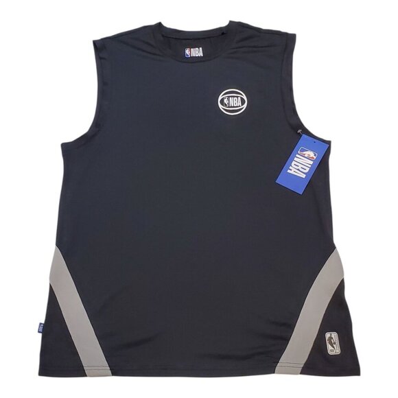 NBA SZ Large Men's Spin the Block Basketball Tank & Shorts Set Black Gray White - Picture 3 of 13